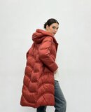 Longue doudoune rouge élégant_