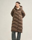 Longue doudoune taupe élégant_