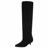 Zwarte suede overknee laars Kristel_