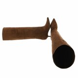 Bruine suede overknee laars Kristel_