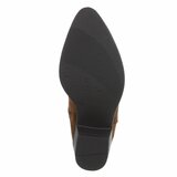 Bottes western-biker mi-hautes en daim brun foncé Chilou_