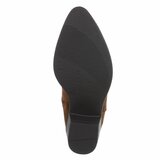 Bottes western-biker mi-hautes en daim brun clair Chilou_