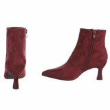 Bordeaux daimen enkellaarsje Adiva_