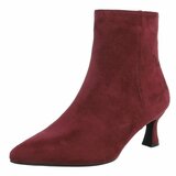 Bordeaux daimen enkellaarsje Adiva_