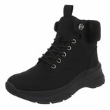 Zwarte hoge suede winter sneaker Imke_