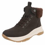 Bruine hoge suede winter sneaker Imke_