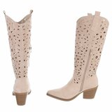 Bottes mi-hautes en daim beige Cynthia_