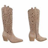 Halfhoge kaki bruine daimen laars Cynthia_