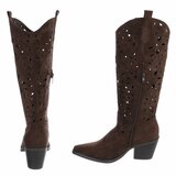 Halfhoge donker bruine daimen laars Cynthia_