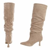 Kaki bruine hoge suede laars Claar_