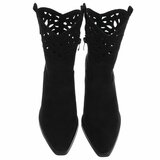 Zwart western-biker enkellaarsje Cherony_