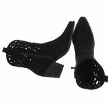 Zwart western-biker enkellaarsje Cherony_