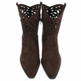 Bottines biker-western marron foncé Cherony_