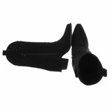 Zwarte suede laars met omslag Cherona_