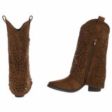 Bottes en daim marron clair à rabat Cherona_