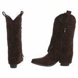 Bottes en daim marron clair à rabat Cherona_