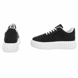Zwarte lage sneaker Cesina_