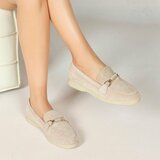 Mocassins en daim beige Elizon_