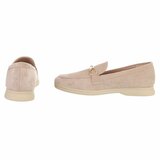 Mocassins en daim beige Elizon_