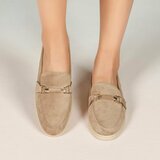 Kaki bruine suede mocassin Elizon_