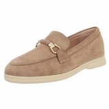 Kaki bruine suede mocassin Elizon_
