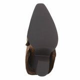 Bottes western-biker mi-hautes en daim brun clair Solana_