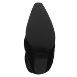 Bottes motardes western hautes en daim noir Celina_