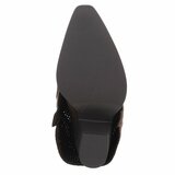 Bottes motardes western hautes en daim brun foncé Celina_