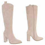 Hoge beige suede laars Dilara _