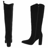 Hoge zwarte suede laars Dilara _