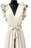 Elegante beige plisse jumpsuit_