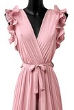 Elegante oud rose plisse jumpsuit_