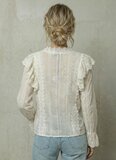 Élégante blouse en voile couleur crème_