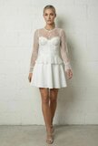 Elegante witte coctail jurk_
