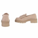 Kaki bruine suede mocassin Dagmar_