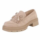 Kaki bruine suede mocassin Dagmar_