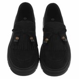 Zwarte suede mocassin Dagmar_