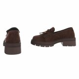 Bruine suede mocassin Dagmar_
