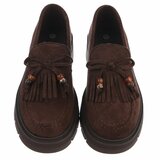 Bruine suede mocassin Dagmar_