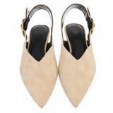 Beige suede slingback sandaal Annemie_