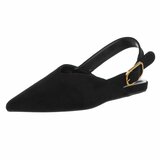 Zwarte suede slingback sandaal Annemie_