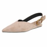 Kaki bruine suede slingback sandaal Annemie_