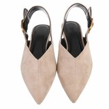 Kaki bruine suede slingback sandaal Annemie_