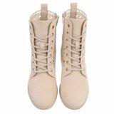 Beige daimen enkellaarsje Dounia_