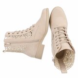 Beige daimen enkellaarsje Dounia_