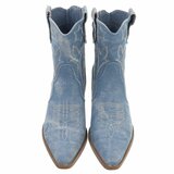 Bottines biker-western bleues claires Nabia_