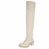 Beige hoge overknee laars Lucia_