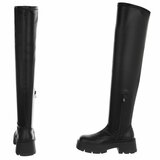 Zwarte overknee laars Cilla  _