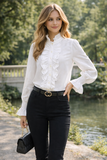Romantische witte hemdblouse_