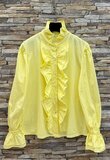 Romantische gele hemdblouse_